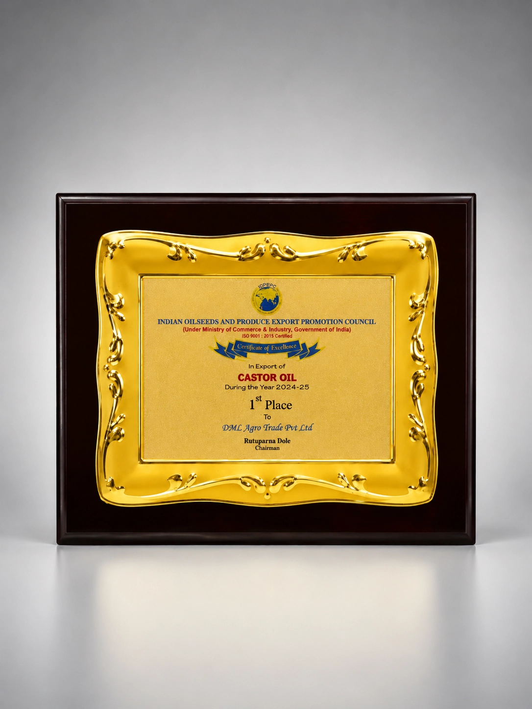 Castor Oil Award